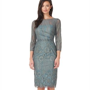 JS Collections Illusion Lace Cocktail Dress